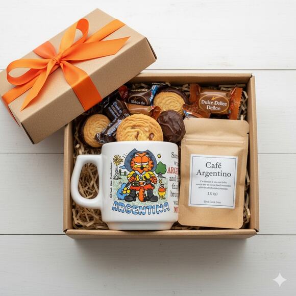 Vintage 80s Garfield Argentina Mug - 'Someone was in Argentina...' Souvenir Gift - Picture 3 of 12